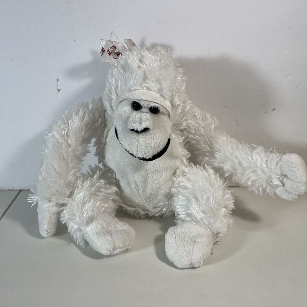 White Monkey Sticking Hands Plush